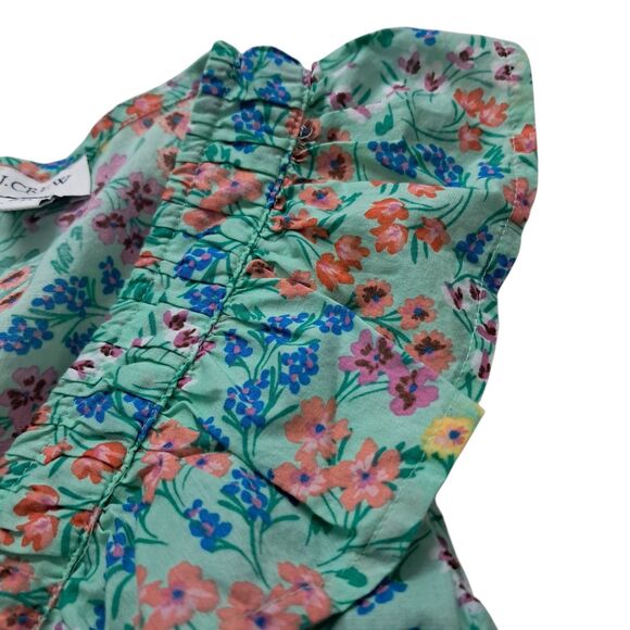 J. Crew Factory‎ Dress Women's 2 Petite Green Midi V Neck Smocked Cottagecore - Picture 7 of 16